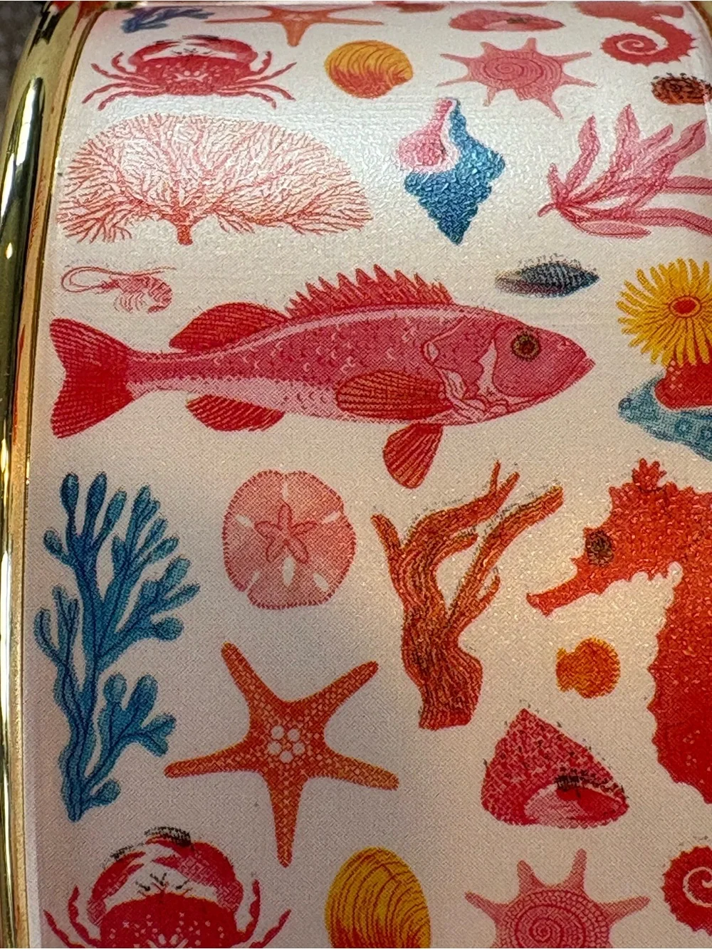House of Harlow 1960 Sea Life Bracelet Enamel Cuff Bangle NWT